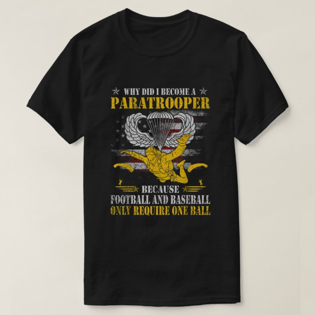 82:a 101:a Airborne Paratrooper Jump Tshirt, Veter T Shirt (Design framsida)