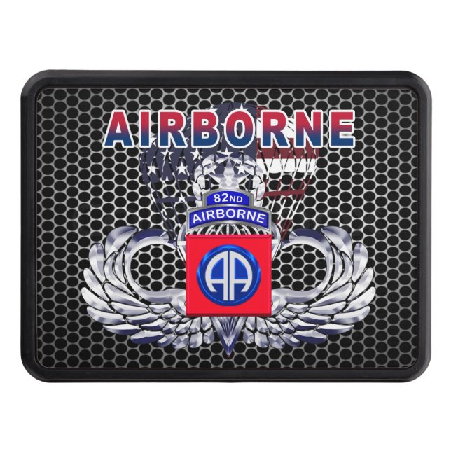82:a Airborne Division ’Airborne’ Hitch Cover Dragkroksskydd (Framsidan)