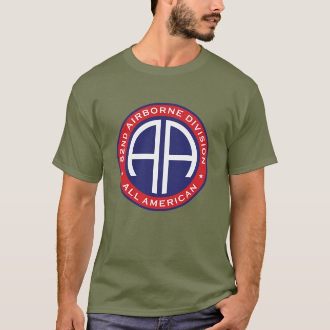 82:a Airborne Division All American Avslappnad Pat T Shirt (Framsida)
