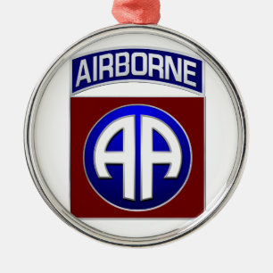 82:a Airborne Division All American Combat Patch Julgransprydnad Metall