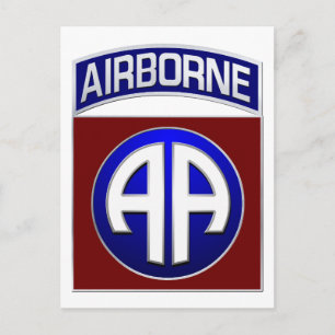 82:a Airborne Division All American Combat Patch Vykort