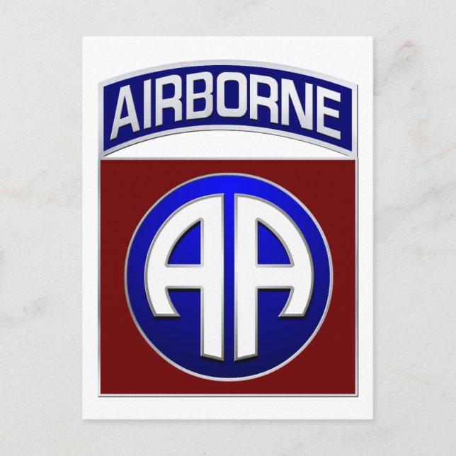 82:a Airborne Division All American Combat Patch Vykort (Framsida)