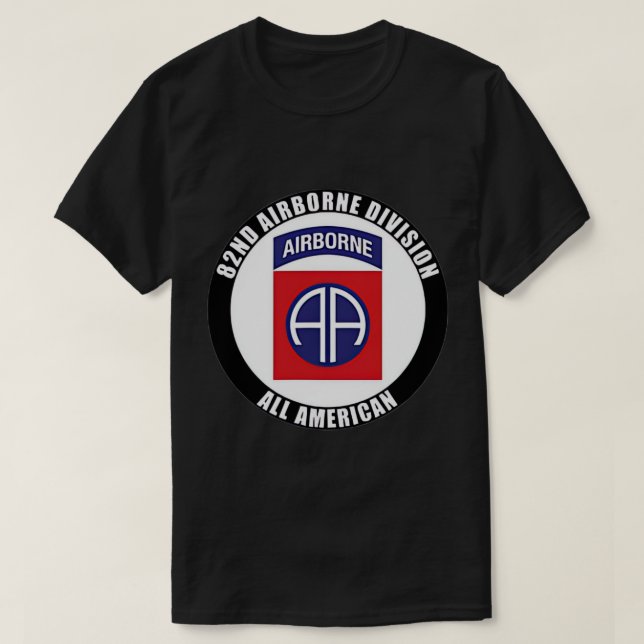 82:a Airborne Division All American Military Veter T Shirt (Design framsida)