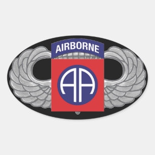 82:a Airborne Division ’All American’ Ovalt Klistermärke