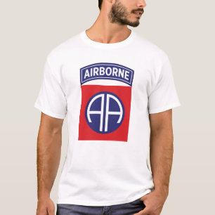 82:a Airborne Division All American Service Badge T Shirt