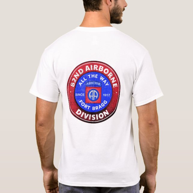 82:a Airborne Division-Antique Design T Shirt (Baksida)