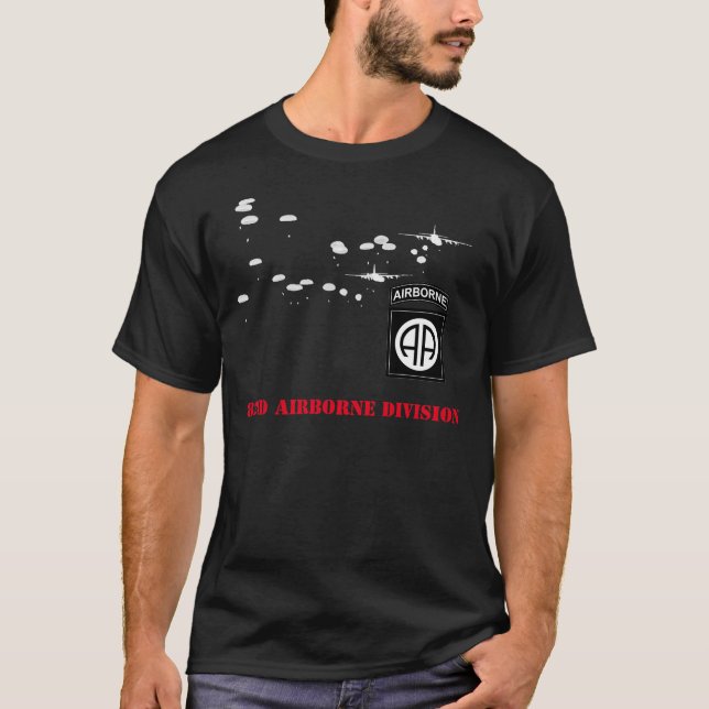 82:a Airborne Division Black T-shirt (Framsida)