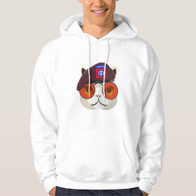 82:a Airborne Division ’Coola Cat Paratrooper’ Hoodie (Framsida)