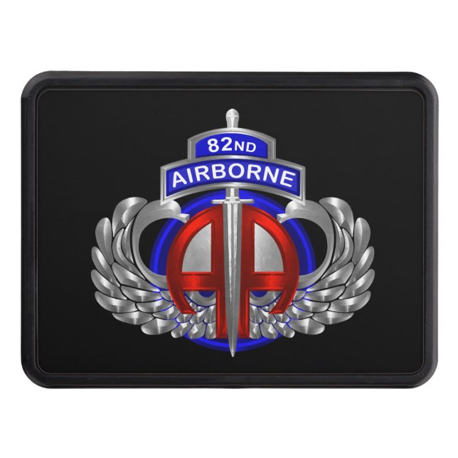 82:a Airborne Division Dagger Design Hitch Cover Dragkroksskydd (Framsidan)