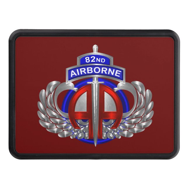 82:a Airborne Division Dagger Design Hitch Cover Dragkroksskydd (Framsidan)