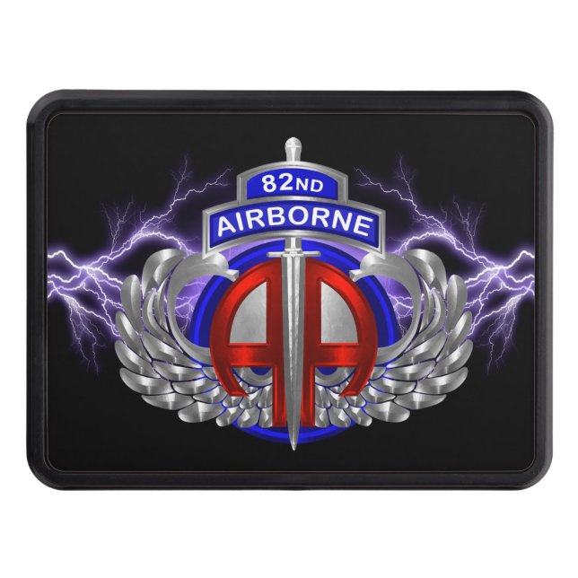 82:a Airborne Division Dagger Design Hitch Cover Dragkroksskydd (Framsidan)