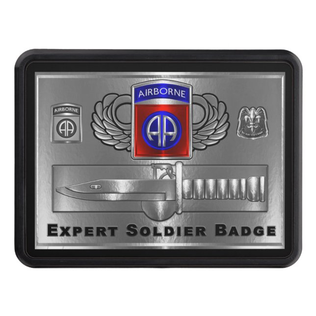 82:a Airborne Division Expert Soldier Badge Dragkroksskydd (Framsidan)