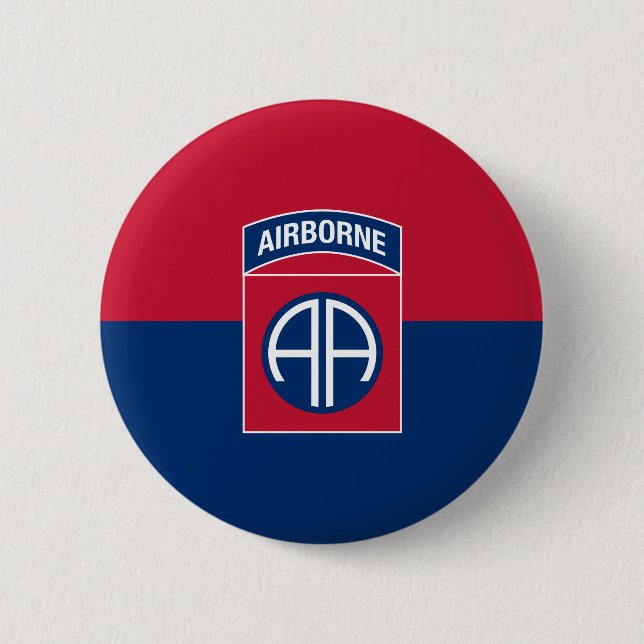 82:a Airborne Division Flagga Military Veteran Knapp (Framsida)