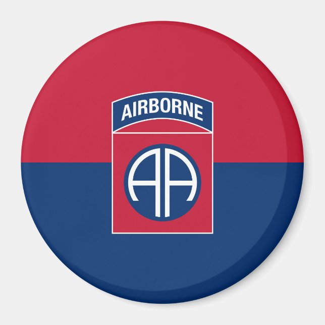 82:a Airborne Division Flagga Military Veteran Magnet (Framsidan)