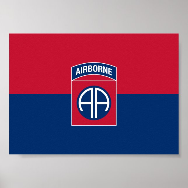 82:a Airborne Division Flagga Military Veteran Poster (Framsidan)