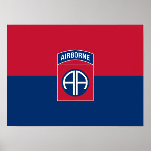 82:a Airborne Division Flagga Military Veteran Poster