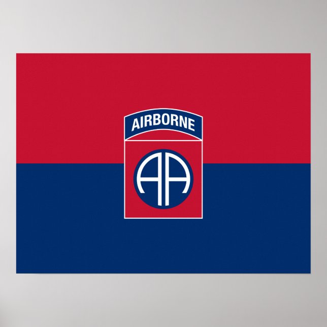 82:a Airborne Division Flagga Military Veteran Poster (Framsidan)