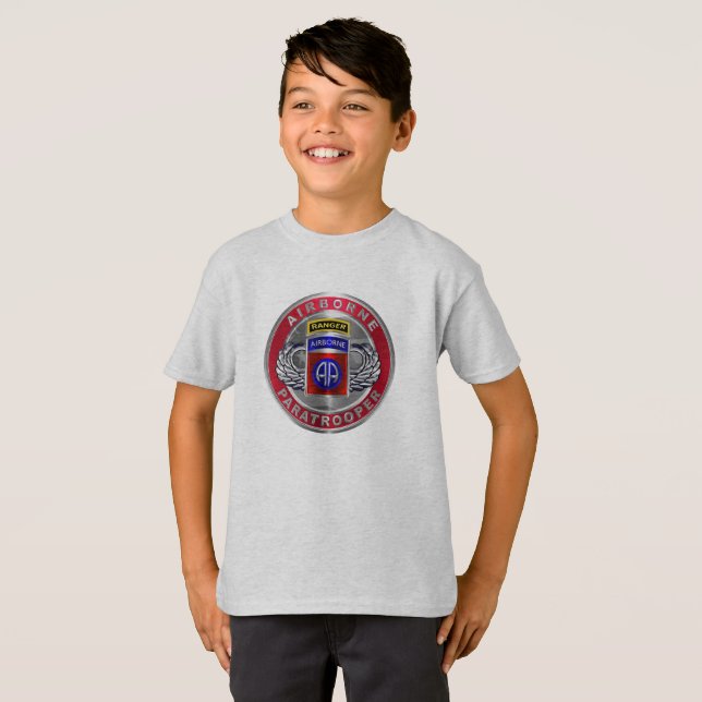 82:a Airborne Division Kid T-Shirt (Hel framsida)