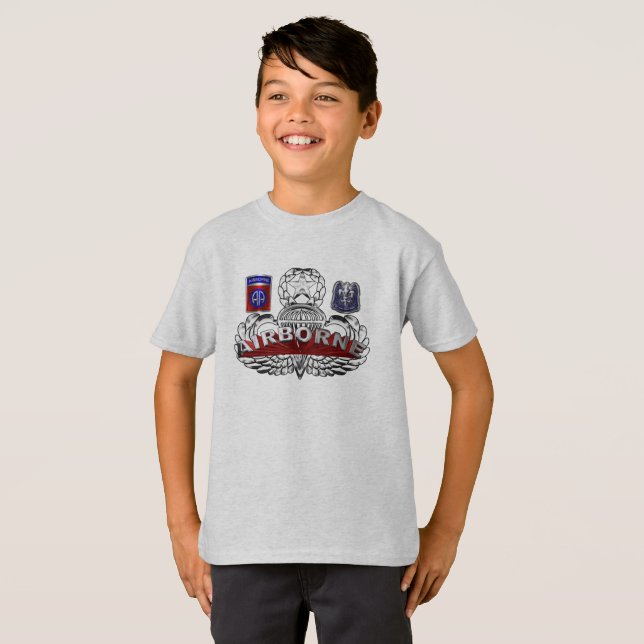 82:a Airborne Division Kid T-Shirt (Hel framsida)