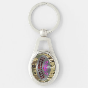 82:a AIrborne Division Mamma Ovalt Silverfärgad Nyckelring