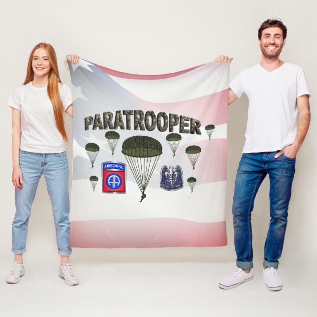 82:a Airborne Division Paratrooper Fleecefilt (På plats)