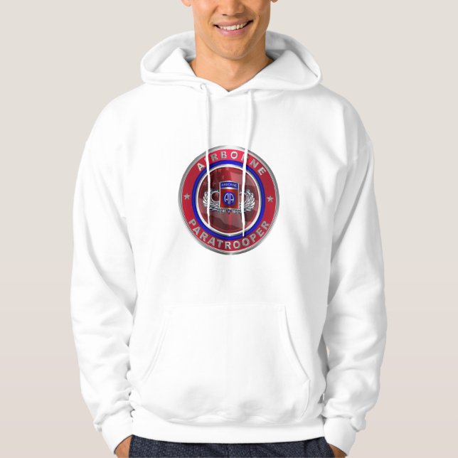 82:a Airborne Division Paratrooper Hoodie (Framsida)