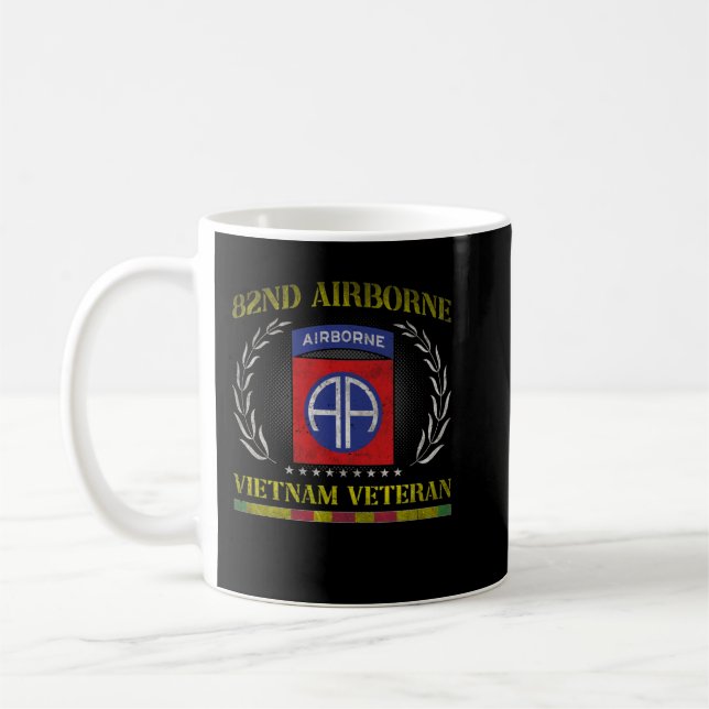 82:a Airborne Division Vietnam Veteran Fars dag Kaffemugg (Vänster)