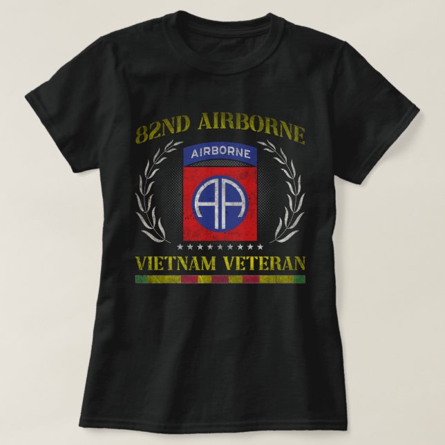 82:a Airborne Division Vietnam Veteran Fars dag T Shirt (Design framsida)