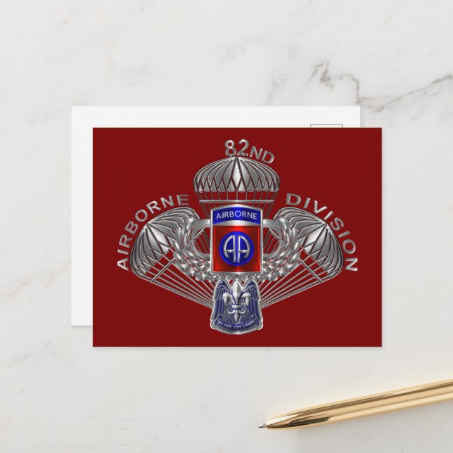82:a Airborne Division Vykort (Fram/Back In Situ)