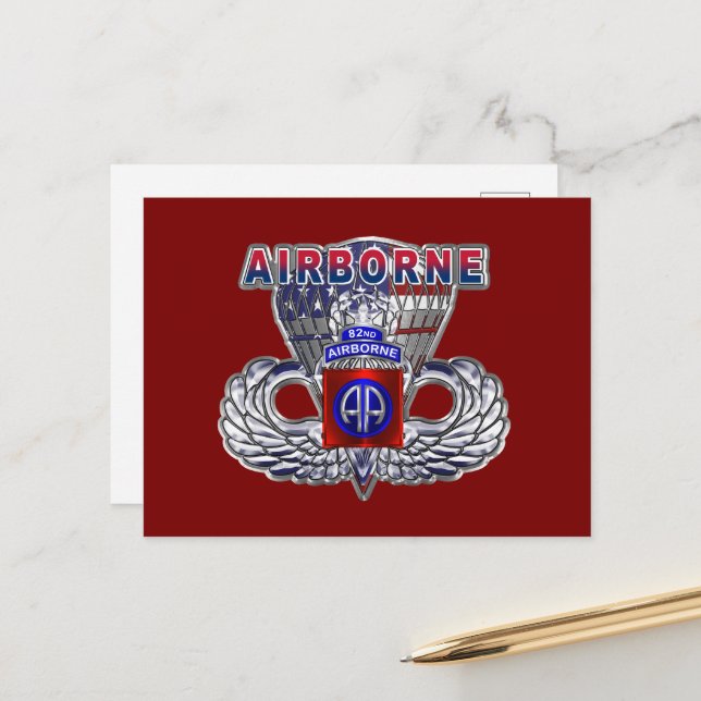 82:a Airborne Division Vykort (Fram/Back In Situ)