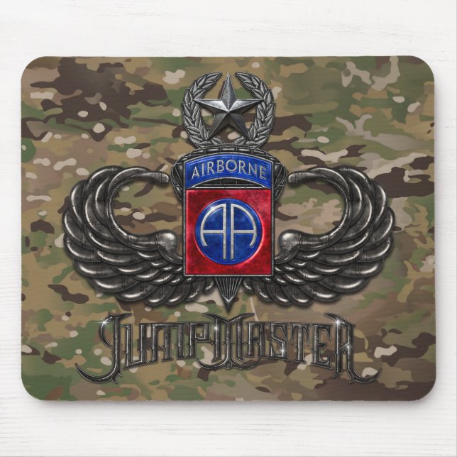 82:a Airborne Jumpmaster Camo Mousepad Musmatta (Framsidan)