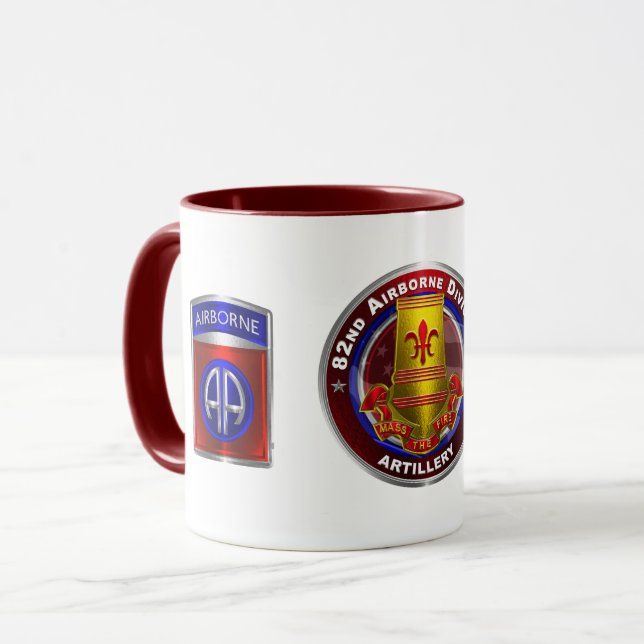 82:a artilleriet för flygburen division   mugg (Framsida vänster)