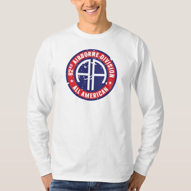 82:a flygburen division "All American" Grunge Long T Shirt (Framsida)