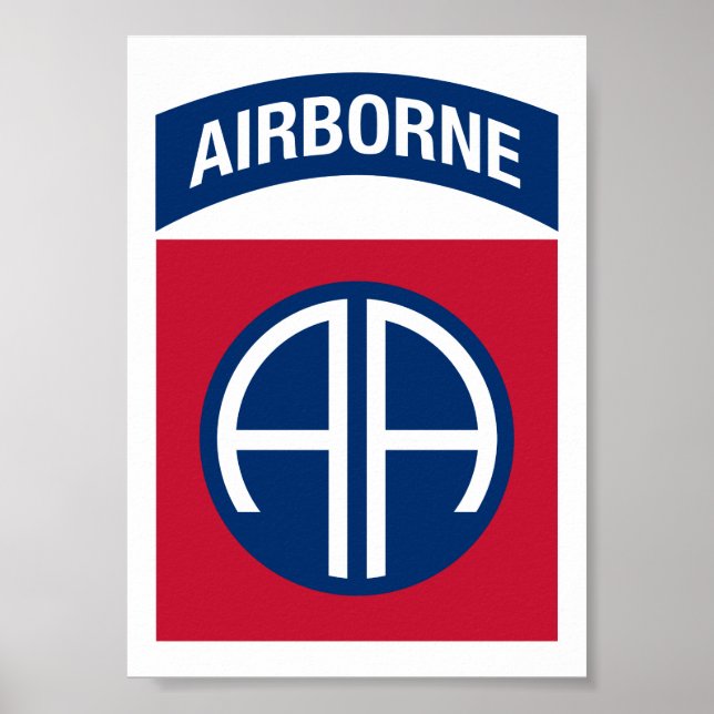 82:a flygburen sektion Insignia Militär Veteran Poster (Framsidan)