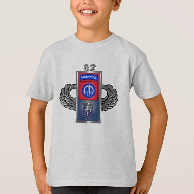 82:a flygburna divisionen "All the way" T Shirt (Framsida)