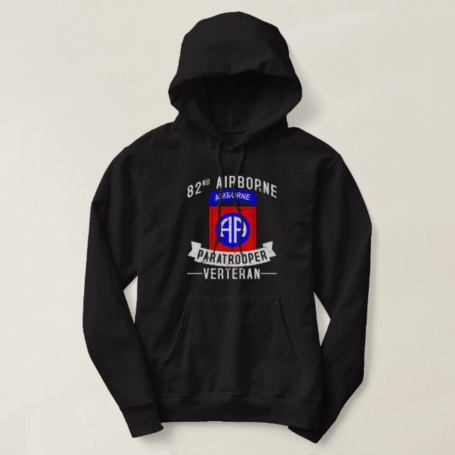 82:a flygburna divisionen Paratrooper Army Veteran Hoodie (Design framsida)