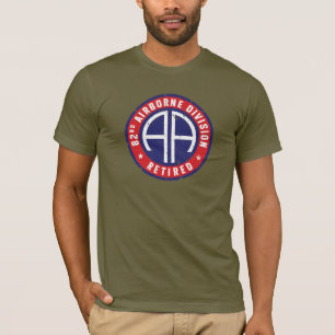 82:a flygburna divisionen "pensionerad" utstressad t shirt