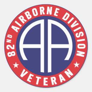 82:a flygburna divisionen "Veteran" Runt Klistermärke