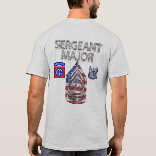 82:a flygdivisionen Sergeant Major T Shirt (Baksida)