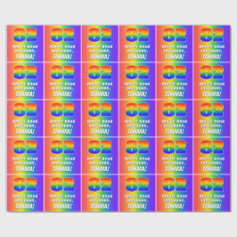 82:a födelsedag: färgfull, Roligt Rainbow Mönster  Presentpapper