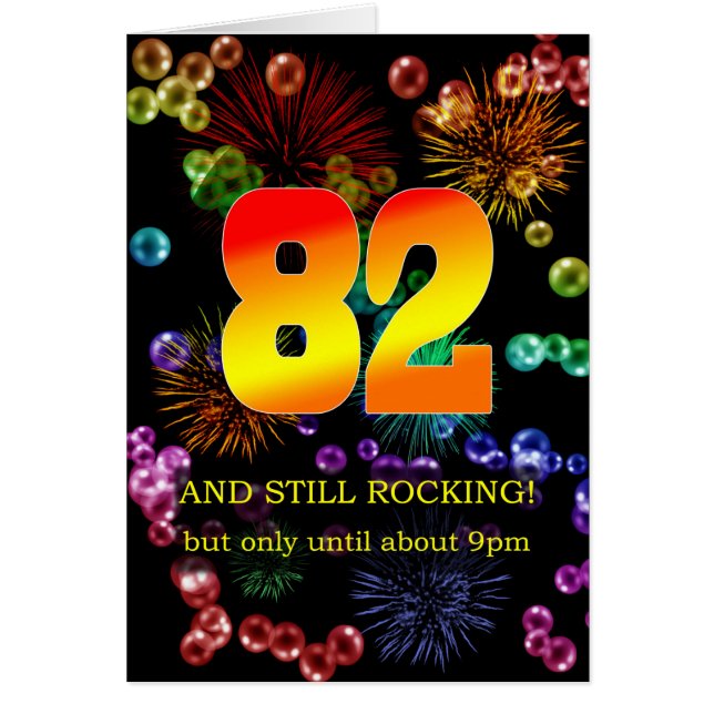 82:a födelsedag fortfarande hälsningskort (Framsidan)