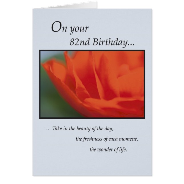 82:a födelsedag hälsningskort (Framsidan)
