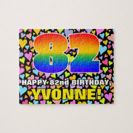 82:a födelsedag - Roligt, hjärtklappning + "82" Pussel