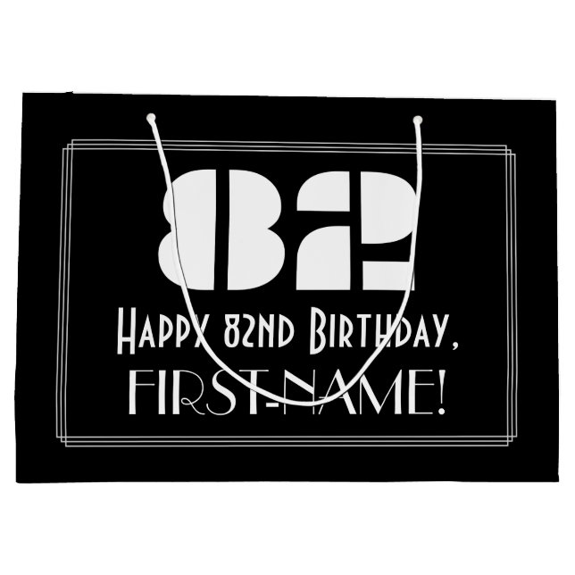 82:a födelsedagen ~ Art Deco Inspired Titta "82" + (Baksidan)