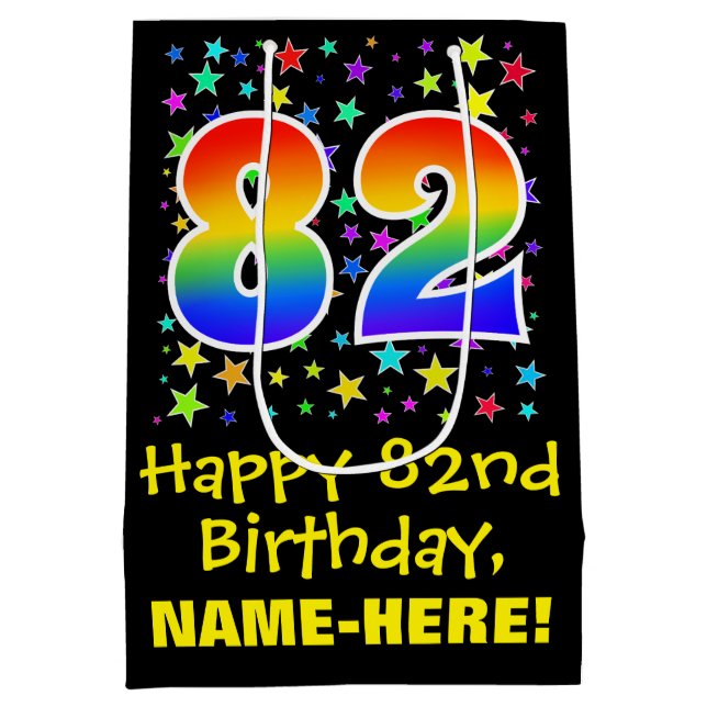 82:a födelsedagen: Färgstjärnor Mönster och regnbå (Baksidan)