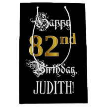 82:a födelsedagen ~ Finare-skript; Faux Guld-titta