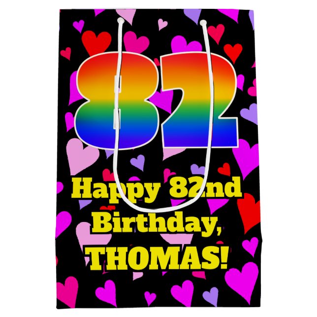 82:a födelsedagen: Loving Hearts Mönster, Regnbåge (Baksidan)