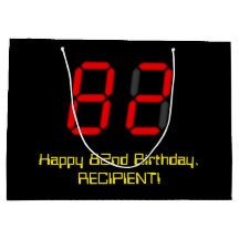 82:a födelsedagen: Red Digital Clock Stil "82" + N