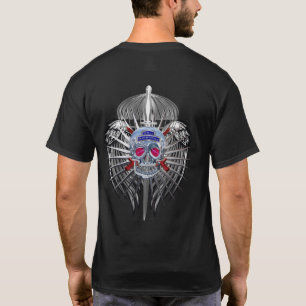 82:a luftburet Silver Skull Metallic Vinge T-Shirt