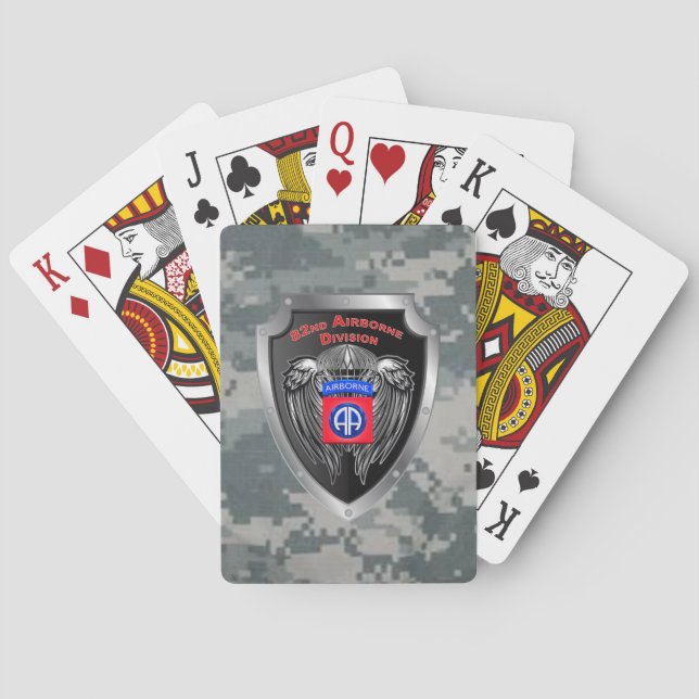 82:a luftburna divisionen casinokort (Baksidan)